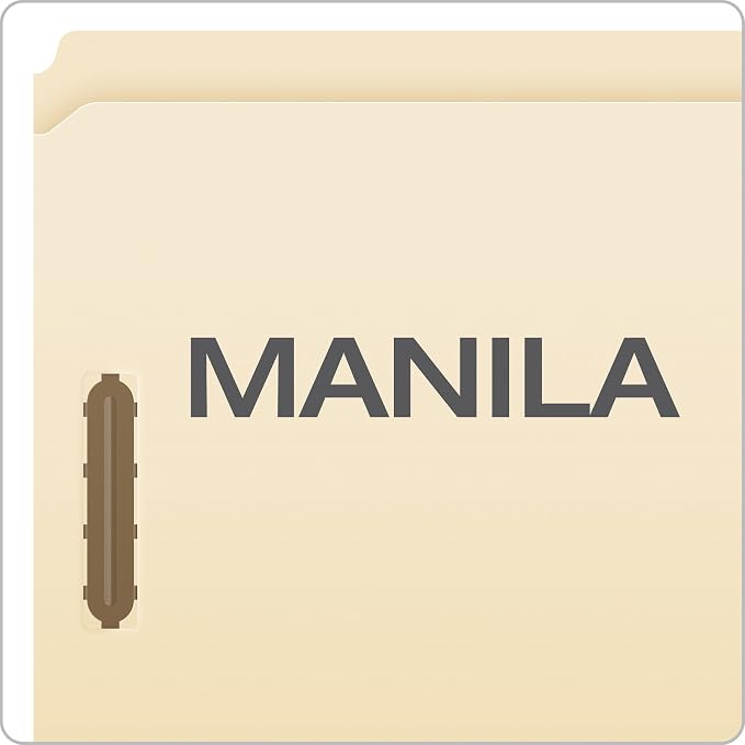 Pendaflex Manila Fastener Folders, Letter Size, 2 Fasteners, Straight Cut, 50/BX (FM212) (Pack of 5)