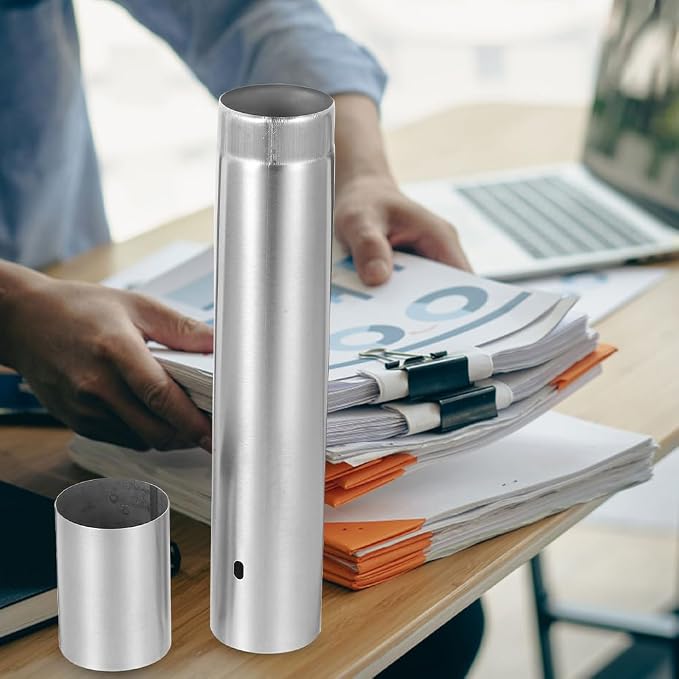 BESPORTBLE Vintage Certificate Storage Tube Stainless Steel Birth Certificate Holder Decorative Diploma Scroll Tube for Home And Travel 13. 77 Inch