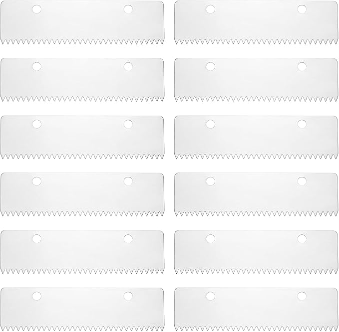 PATIKIL 12 Pcs Replacement Blades for Packing Tape Dispensers, 3.1 x 0.9inch 15018 Tape Dispenser Blade Carbon Steel for Home Office Warehouse Wrapping Packaging Mailing Shipping, Silver