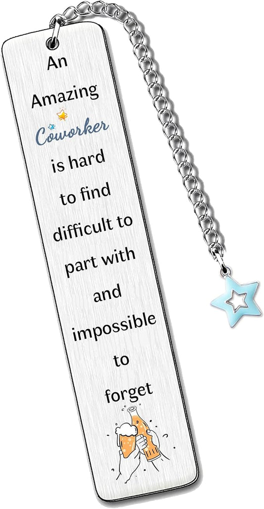 Colleague Man Bookmarks Friendship Appreciate Gifts Friends Retirement Inspirational Keepsake Birthday Christmas Long Distance Thanksgiving Best Friend Reminder an Amazing Coworker is Hard to Find