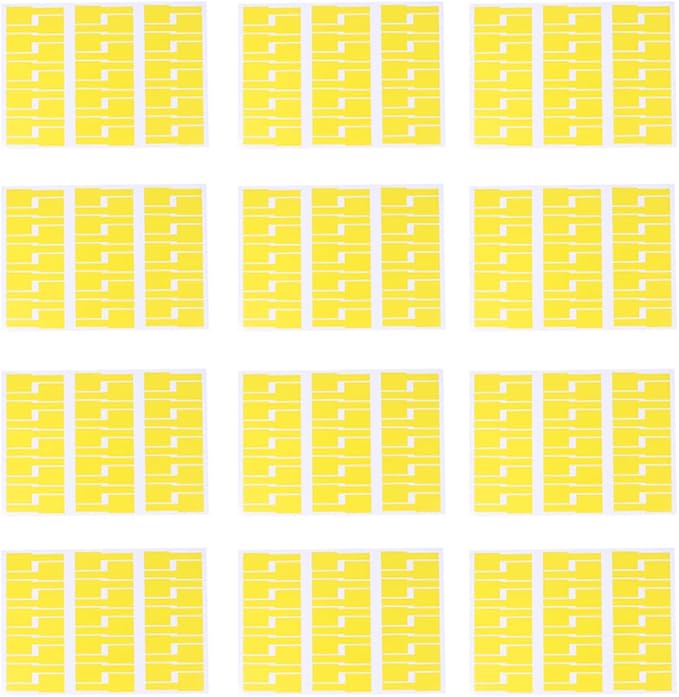 15pcs p Shape Cable Labels Blank Stickers for Easy Identification Organization Tear Resistant Tags for Networking Cables Yellow Green