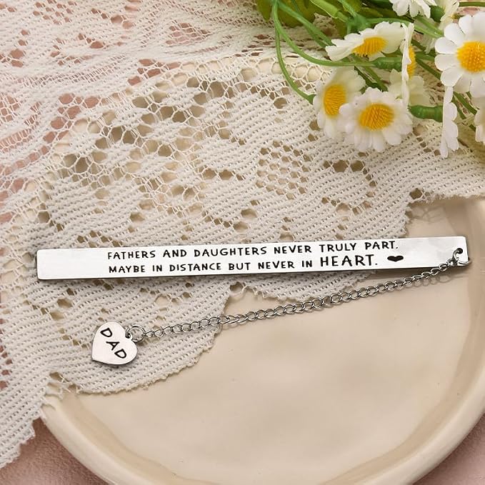 Dad Gifts Bookmark from Daughter Fathers Day Birthday Gifts for Dad Daddy Book Markers for Reading Men Retirement Gifts for Book Lovers Father