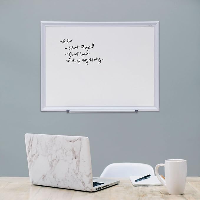 Universal 44618 Dry Erase Board, Melamine, 24 x 18, Aluminum Frame