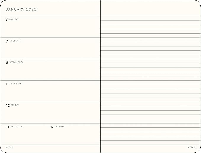 LEUCHTTURM1917 - Weekly Planner & Notebook 2025, Softcover, Paperback (B6+), Sky (Jan 1 - Dec 31, 2025)