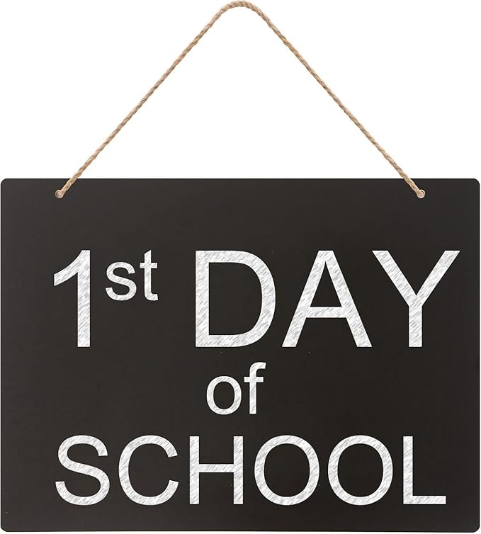 NEWNEWSHOW 8.7x12 Inch Erasable Message Board Sign with Hanging String, Store Signs Chalkboard, Menu Chalkboard, Message Board, Bar and Special Event Decorations, Double-Sided Painting