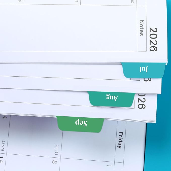 Planner 2026-2027 - Weekly & Monthly Planner, Jul 2026-Jun 2027, Academic Planner 26-27, 6.4"×8.5", Tabs, Thick Paper, Twin-Wire Binding, Back Pocket, Inspirational Quotes for Office Home School
