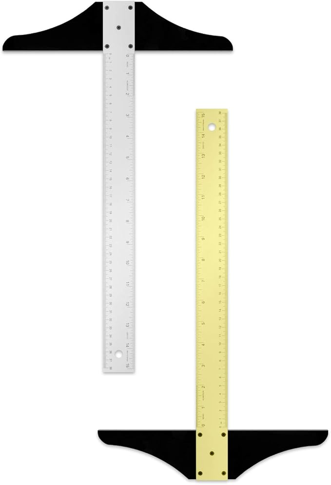 Alumicolor 15-inch Standard Aluminum T-Square for Art Framing & Drafting, Gold