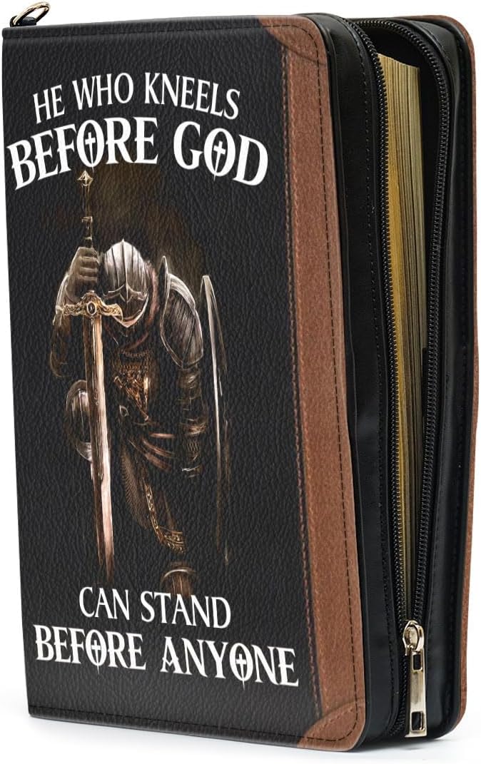 Jeuspirit Bible Covers - Leather Bible Organizer Case, Christmas Gifts For Women, Men, Christian Gifts For Women - Bible Holder Bag, Bible Carrying Case Large Size (Son Of The King)