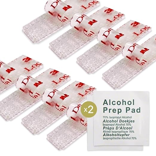 AUTOBOXCLUB Heavy Duty EZ Pass Mounting Strips with Adhesive/Ipass Compatible/Works with EZ Pass Holder/Easy Installation and Removal - 16pcs (8sets) with Prep Pads (16) (16)
