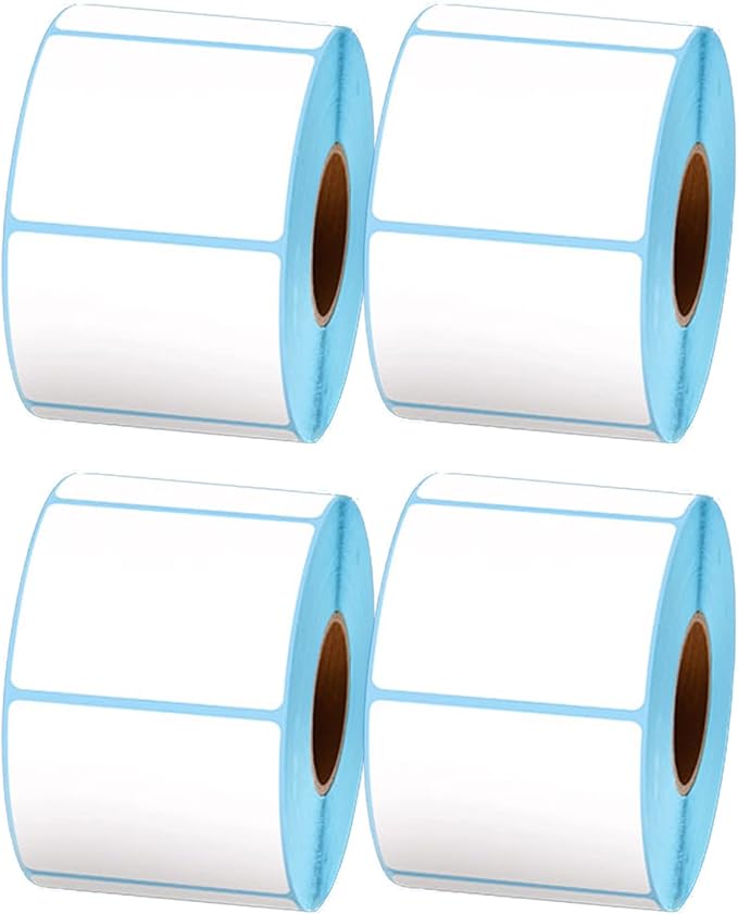 4 Roll Direct Thermal Shipping Labels, Width 50Mm Height 30Mm-80Mm Thermal Address Label Package Label for Thermal Printer,50×40mm×800