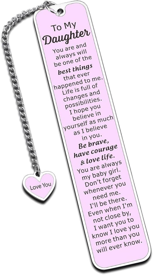 6th Grade School Supplies for Girls, Daughter Gifts from Mom, Bookmarks for Reading Kids, Back to School Gifts for Girls Daughters, Purple Bookmark, Birthday Stocking Stuffers for Daughter