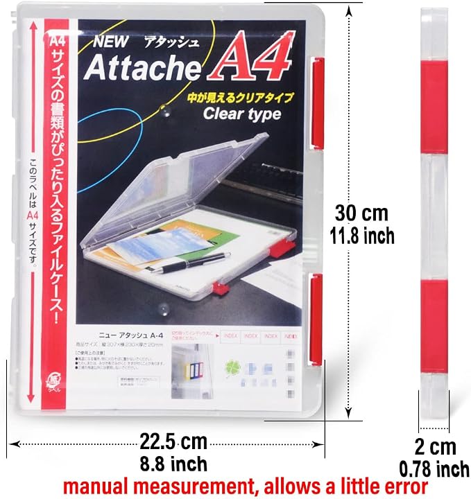 A4 Paper Holder Portable File Box Clear Plastic Document Case Waterproof Dustproof PP Storage Folder Magazine Filing Organizer Office/School Supplies