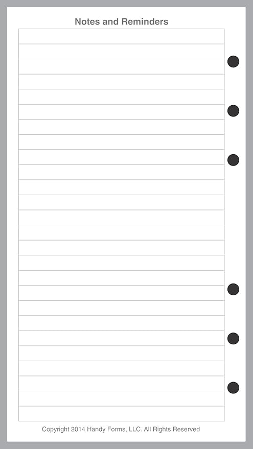 Personal Size Daily Task Planner Insert, Sized and Punched for Filofax Personal Notebook (3.7" x 6.75")