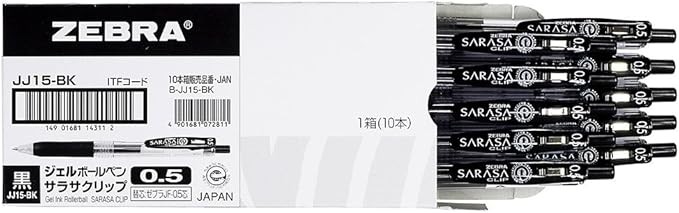 Zebra Sarasa Clip Pen 0.5 mm, Black (JJ15-BK)