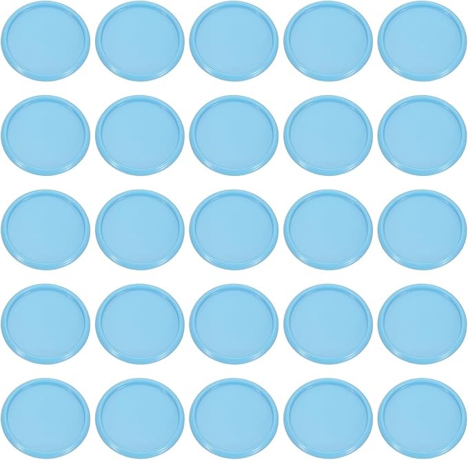 PATIKIL 35mm 1-1/2" Light Blue Plastic Round Book Binding Discs, 33 Pcs Discbound Expansion Discs Plating Round Binder Rings for DIY Notebook Planner