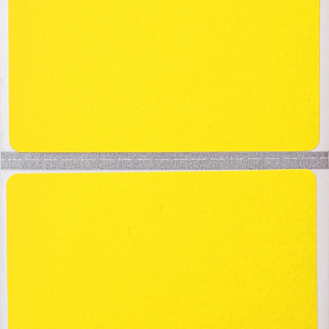 HOUSELABELS 2" x 1.25" Yellow Multipurpose Labels on 0.75" Core Compatible with Zebra and Rollo Printers, 6 Rolls / 280 Labels per Roll