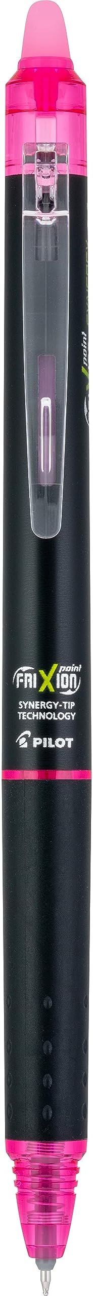 Pilot FriXion Synergy Clicker Erasable, Refillable, Retractable Gel Ink Pens, Extra Fine Point 0.5 mm, Pack of 12, Pink, FriXion Erasable Pens 0.5 - Ideal for School & Office Writing