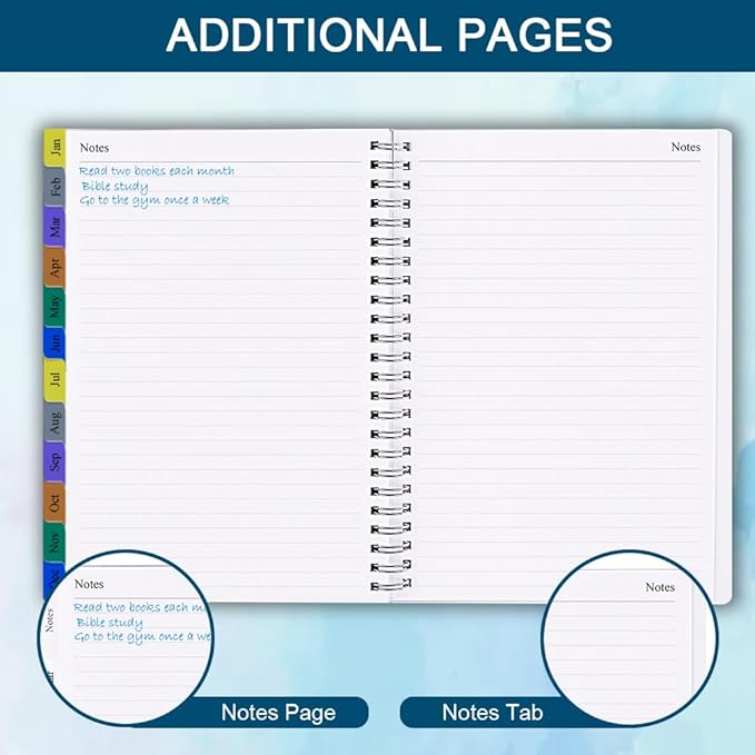 2026 Planner - Planner 2026 for January 2026 - December 2026, Weekly And Monthly Planner with 12 Tabs, 6.4" x 8.5", Blue