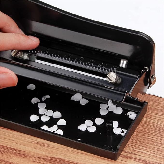 3/4/6 Hole Adjustable Desktop Punching Machine A7/A6 Paper Diary Storage Box Paper Office Supplies Manual Punching Machine