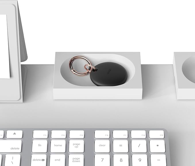 elago Smart Magnetic Desk Mat Pencil Tray – Soft Silicone Organizer for Office Supplies, AirPods, Glasses, Pens – Noise-Free, Non-Slip, Washable, Item for Desk Management [Small] (Light Grey)