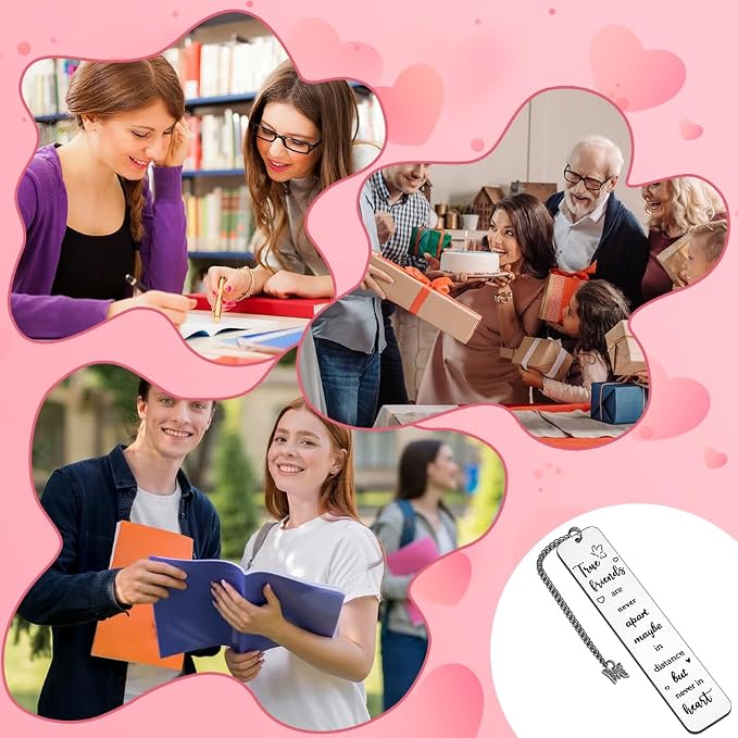 Quimoy Bookmark Gifts for Friends, Women's Best Friend Birthday & Christmas Gifts for Besties & Colleagues