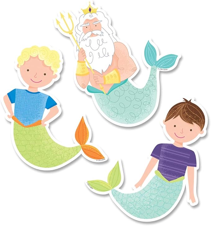 Creative Teaching Press King Neptune & Friends Cut Outs, 6 in, CTP 8659
