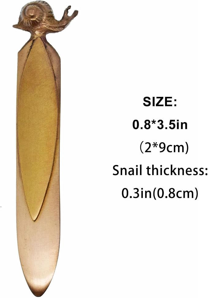 BLBMH Metal Bookmarks Birthday Gifts Unique Valentine's Day Teacher Appreciation Gifts for Women Men Readers Book Lovers - Snail