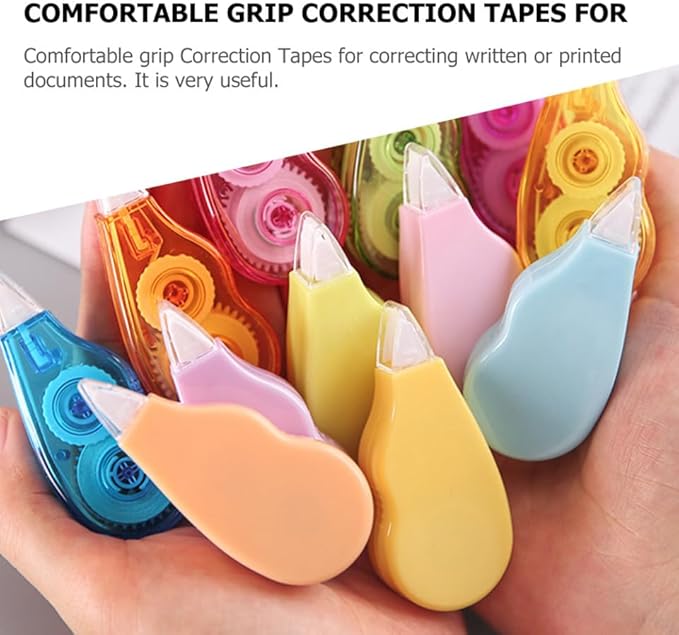 6pcs Correction Tape Set for Students Small Portable School Stationery Pastel Color Correction Tape for Writing Mistakes for Studying and Office Use