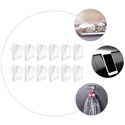 12pcs Nano Double-Sided Adhesive Tape 6cm Nail-Free Strong Mounting Tape Removable Waterproof Patch for Wall Decor and Office Use