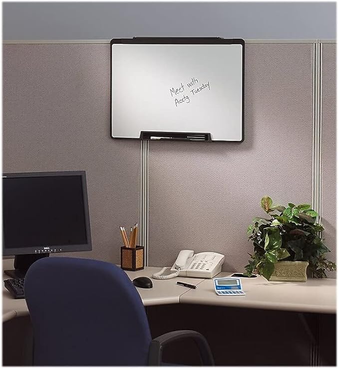 Quartet MMP75 Dry-Erase Board, Motion Cubicle, w/marker,36-Inch x24-Inch, Black