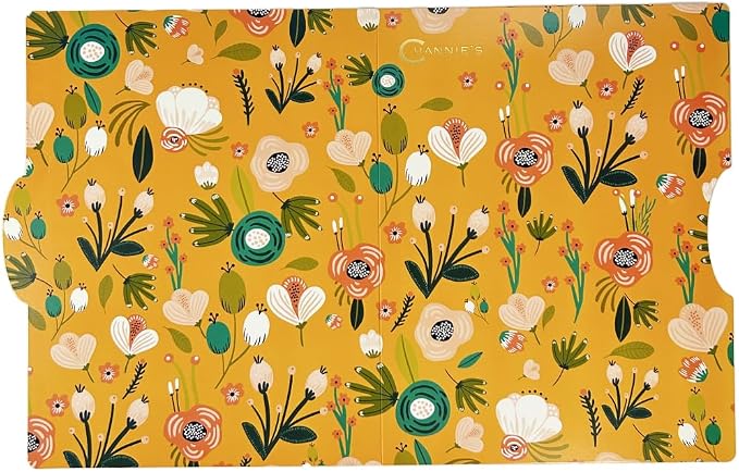 Channie’s Premium File Folders – 6-Pack Vibrant Bold Floral Design in Blue, Yellow & Green – 8.75” x 10.25” Decorative Office Folders for Stylish Organization