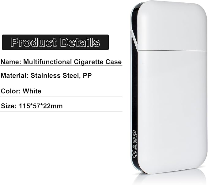 Extra Large Pre-Roll Paper Storage, Simple White Box, 110MM Large Capacity