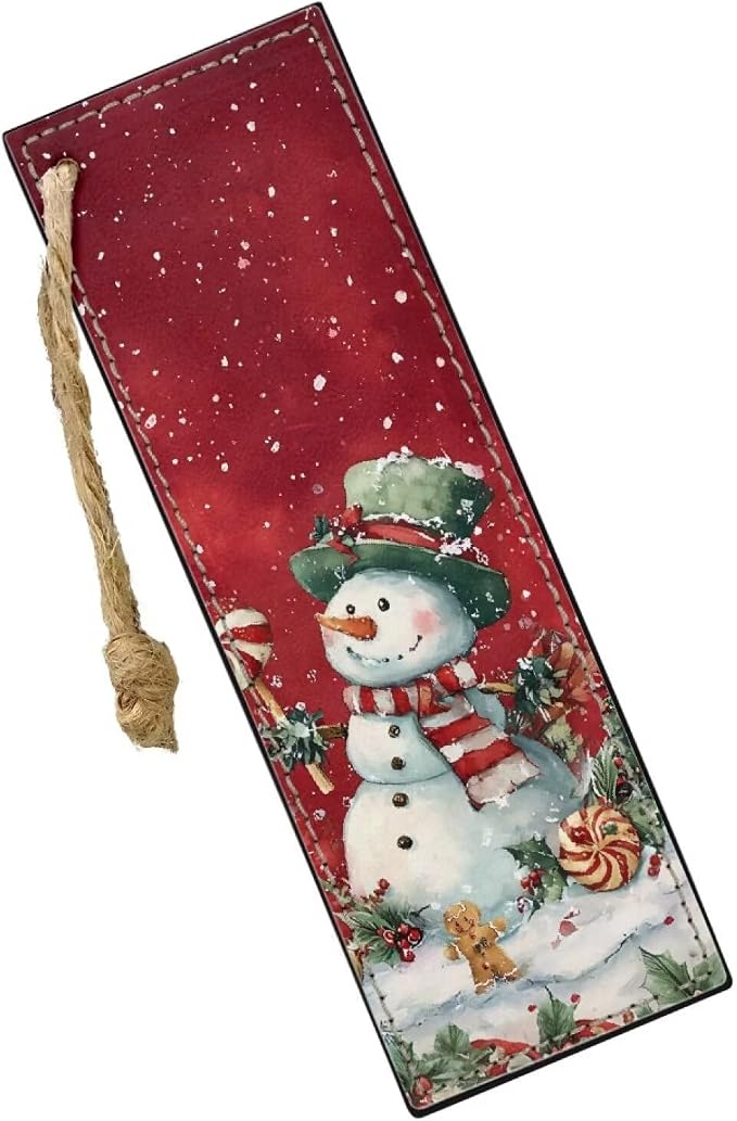 Bookmarks for Adults Personalized Bookmark Christmas Snowman Scarf Bookmark for Book Lovers Bookmarks for Reading Lovers