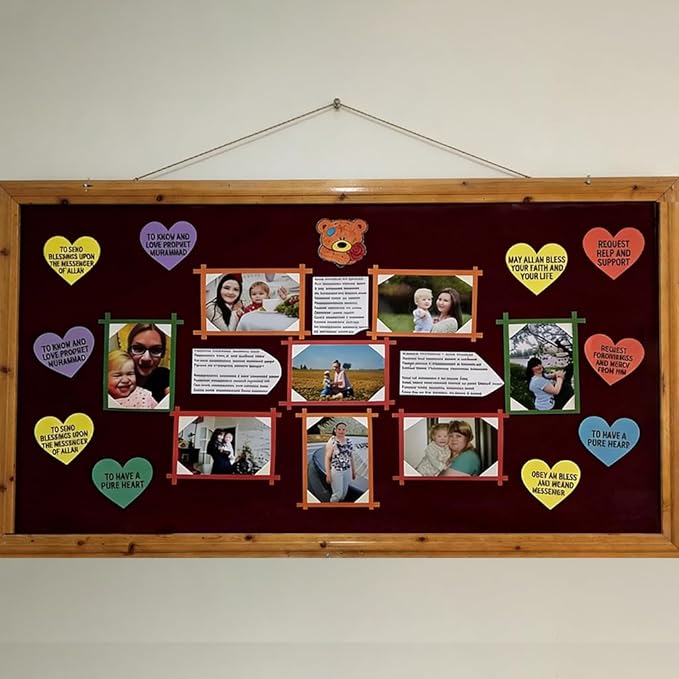 72 Pcs 5.5 Inch Large Heart Paper Cutouts, 9-Color Assorted Heart Shape Die Cut for Bulletin Board Decor,Classroom Wall, Valentine's Day, Mother's Day Decorations, Teacher School Supplies, DIY Crafts