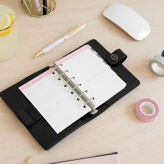 Filofax Calendar Diary Refill, Pocket Size, Week-to-View, Confetti Minimal Diary Pack, Multilingual: Five Languages, 2026 (C68291-26)