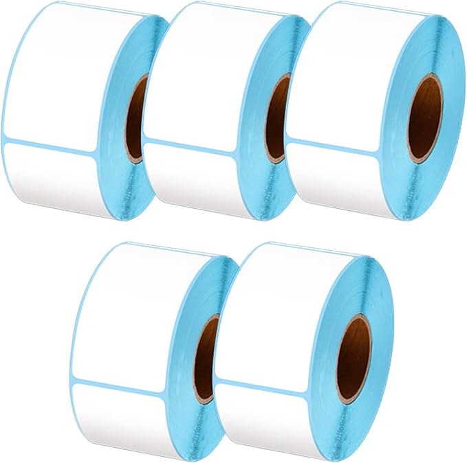 5 Roll Direct Thermal Shipping Labels, Width 40Mm Height 20Mm-80Mm Waterproof and Adhesive Shipping Labels,40×70mm×500