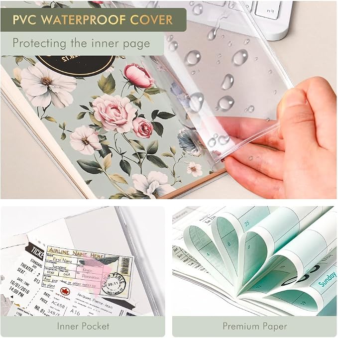Pocket Calendar 2027-2028 for Purse, Small Pocket Planner 2027-2028 for Purse 3.5×6.5In, 24 Month Organizer from Jan 2027- Dec 2028 Mini Planner with Pvc Cover for Organizing & Planning