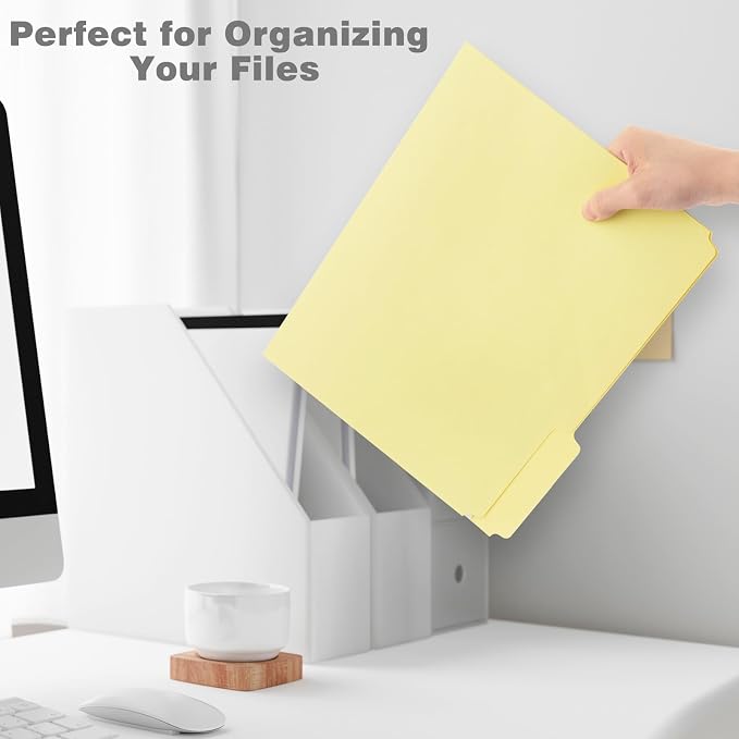 Lineco Archival Legal Size File Folders. Organize Important Documents, Prints, Photos. 9.5" x 14.75" with 1/3-Cut Tab, Acid-Free, Lignin-Free Light Tan 10 Pt. Perma/Dur Folder Stock. Pack of 25