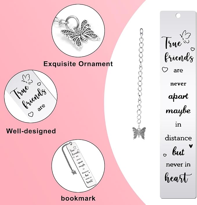 Quimoy Bookmark Gifts for Friends, Women's Best Friend Birthday & Christmas Gifts for Besties & Colleagues