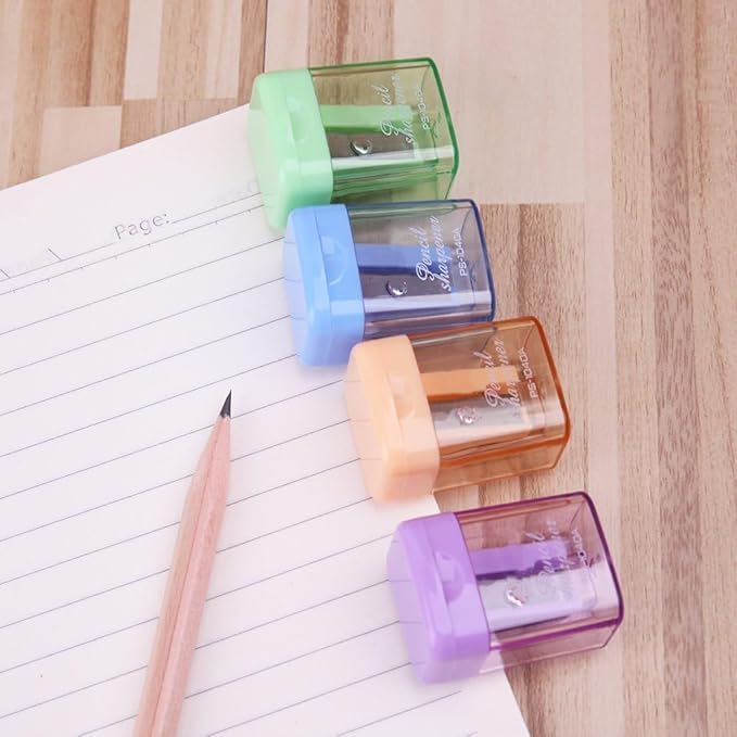 1Pc Random Color Mini Manual Portable Pencil Sharpener for Student Office Stationery Pencil Sharpeners Pencil Sharpeners Writing and Correction Supplies