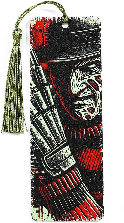 Horror Movie Knife Acrylic Bookmark, Gothic Ghostface Character Bookmarks,Book Lover Book Mark Halloween & Christmas Gift (4PC Killer)