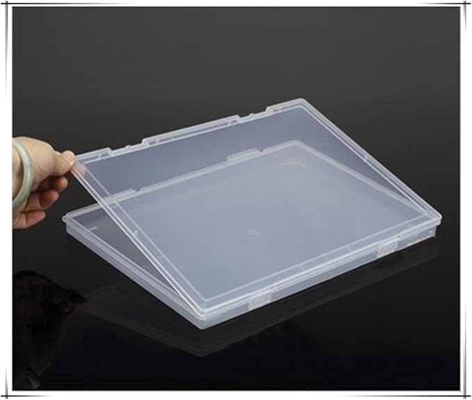 Co-link Portable A4 File Box Transparent Plastic Box Office Supplies Holder Document Paper Organizers Case PP Storage Collections Container Magazine Organizers Box Case 2pcs (11.8 x 8.3 x 0.8inch)