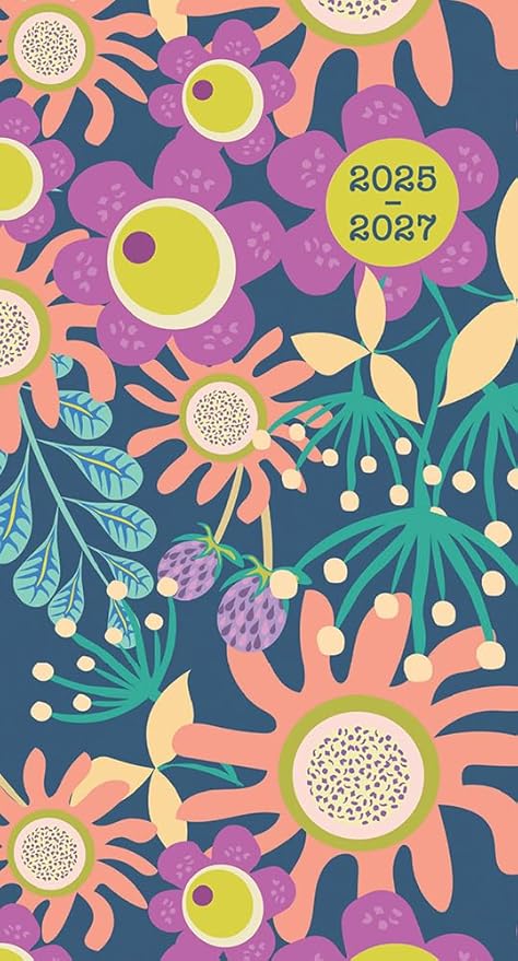 2026 Pocket Planner: 2-Year-Plus Monthly Pocket Calendar Book (24-Month): January 2026 - December 2027, Purse Size 6.5" x 3.5", Flower Fancy