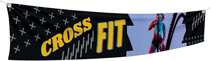 Crosss Fit Large Banners and Signs for Outdoor by Mavis Printing-Polyester Banner with 4 Holes for Easy Hang Indoor & Outdoor|4x1 Feet HD Print Sign to Promote Church| Made in USA