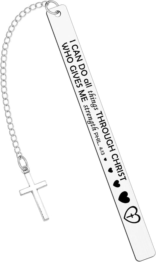 Bible Bookmarks Inspirational Metal Bookmark Gift for Book Lovers Religious Baptism Birthday Confirmation Gifts Bible Study Supplies