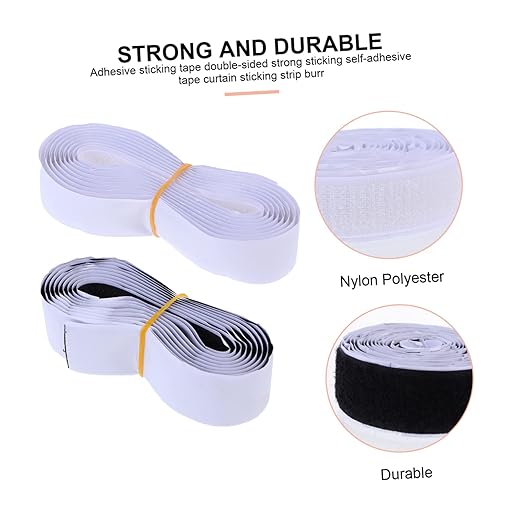 Lurrose 4set Heavy Duty Hook and Strips Double-Sided Self-Adhesive Tape for Mounting and Projects and Easy to Use Each