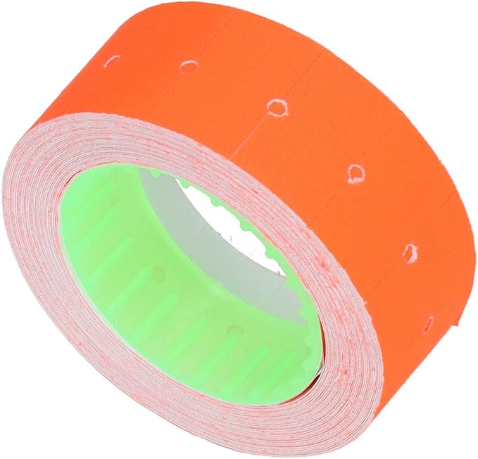Pricing Labels Roll, 15000pcs 21x12mm Adhesive Price Tags with Red Line for Price Gun Labelers Compatible with MX5500 M5500 AK813 HG979 (Fluorescent Green) (Fluorescent Yellow) (Orange) (Red)
