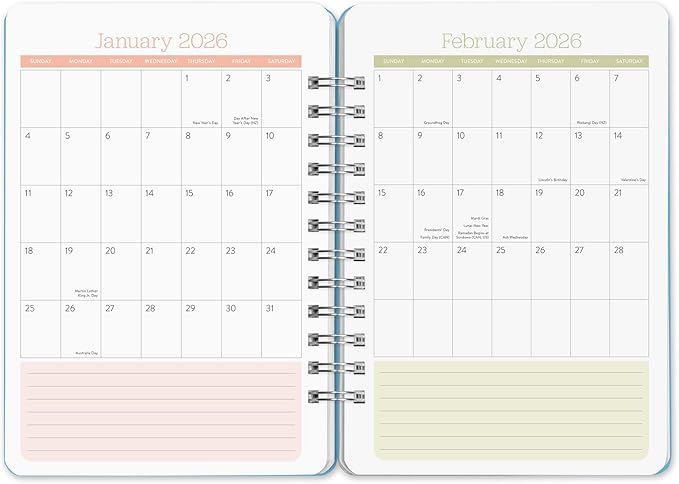 Orange Circle Studio Academic Planner 2025-2026, Doggone Cute, 17-Month, August 2025 to December 2026, 8.78" x 6.1", Wire-O Bound, Dotted Grid Week-Per-Spread View, To-Do Lists, Budget & Goal Trackers