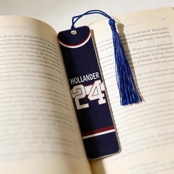 Heated Rivalry Inspired Bookmark, Hockey Jersey Bookmark Double Sided #24#81 Sport Fan Gift with Blue Tassel for Book Lovers (1PC Double-Sided)