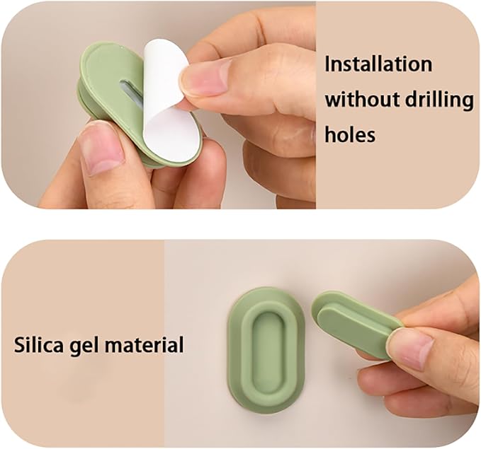 Magnetic Remote Control Holder Wall Mount, 3 Pack Silicone Organizer Storage, No Drill Self-Adhesive TV Remote Caddy for Air Conditioner, Green